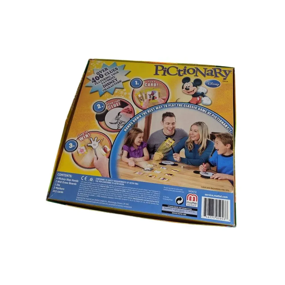 2012 Mattel Disney Pictionary Board Game Complete Children's Fun